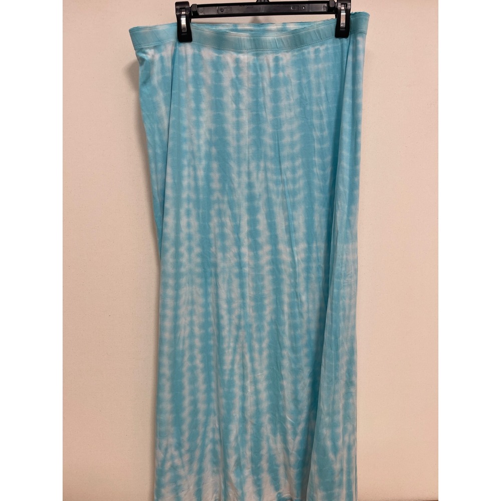 Calvin Klein Performance Blue Tie Dye Maxi Skirt Large Stretch Casual Boho